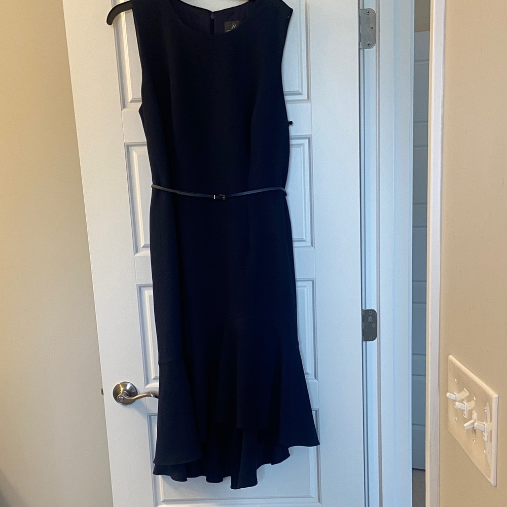 NWT Adrianna Papell Sleeveless Navy Midi Dress